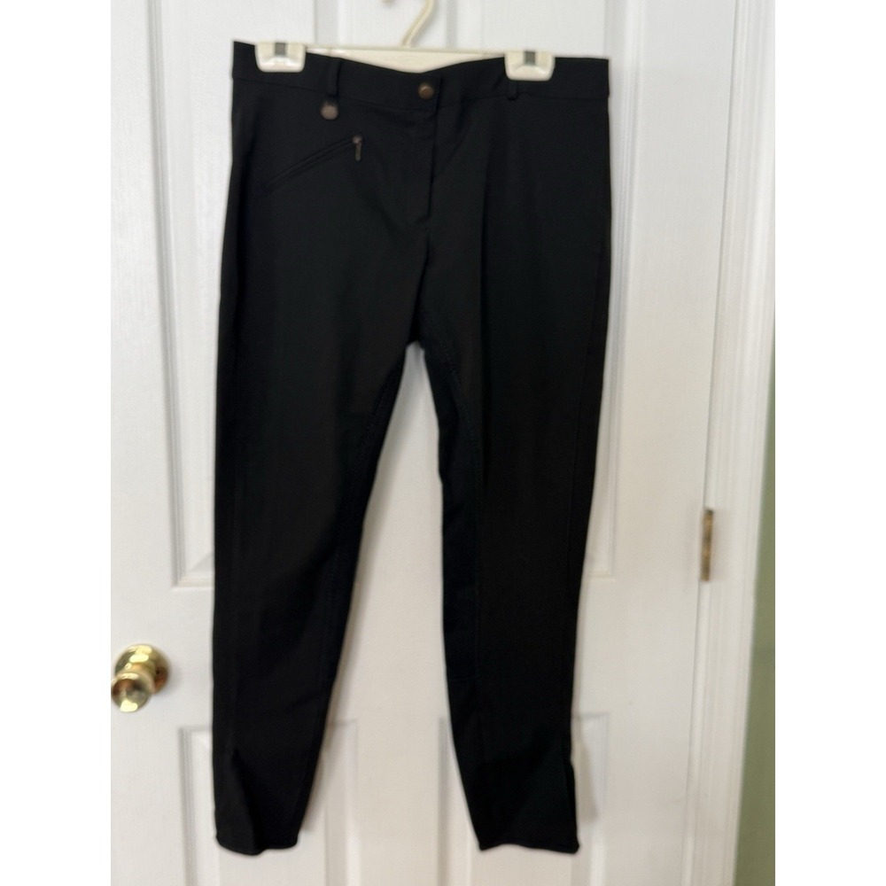 Ovation Woman's Stretch black full seat Equestrian Riding Pants W Pocket 32L